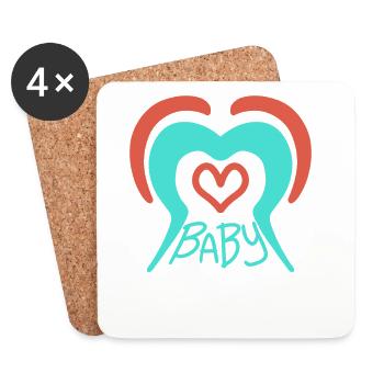 Baby - Coasters (set of 4) - white - Front