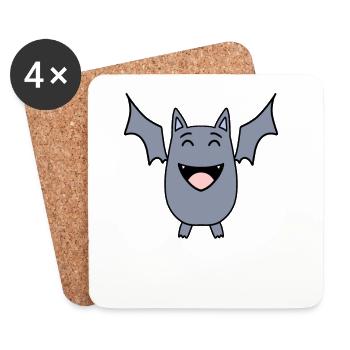 Bat - Coasters (set of 4) - white - Front