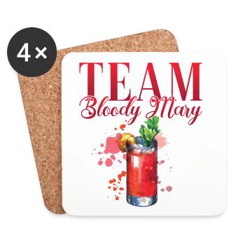 Team Bloody Mary Cocktail für Barkeeper - Untersetzer (4er-Set) - Weiß - Vorne