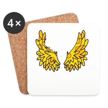 Ailes de fromage - Dessous de verre (lot de 4) - blanc - Devant