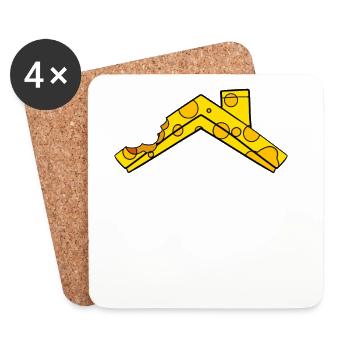 Cheese Roof - Coasters (set of 4) - white - Front