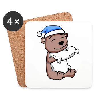 Bear Baby - Coasters (set of 4) - white - Front