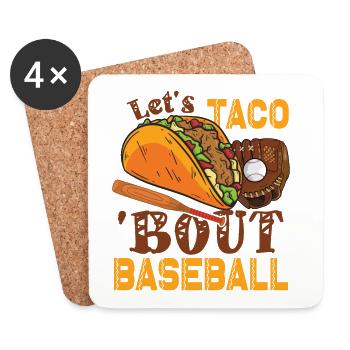 Let's Taco Bout Baseball - Untersetzer (4er-Set) - Weiß - Vorne