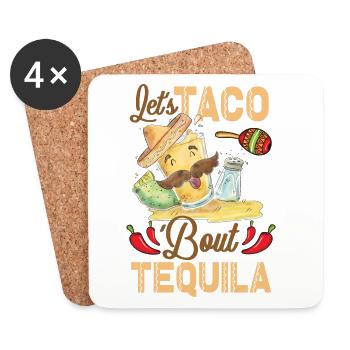 Taco Über Tequila Taco Tuesday - Untersetzer (4er-Set) - Weiß - Vorne