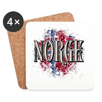 Norwegen - Untersetzer (4er-Set) - Weiß - Vorne