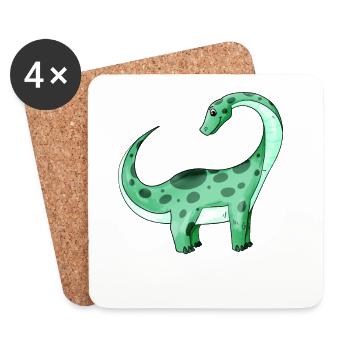 Dinosaur - Coasters (set of 4) - white - Front