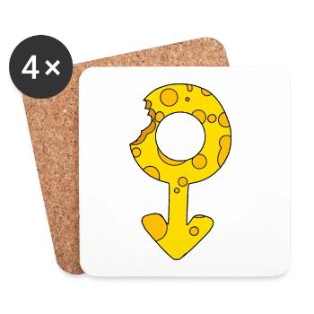 transgender woman - Coasters (set of 4) - white - Front