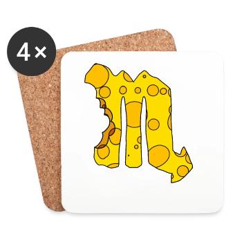 Zodiac sign Scorpio - Coasters (set of 4) - white - Front