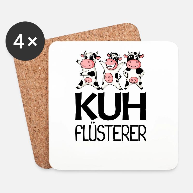 Kuh Kühe - Untersetzer (4er-Set) - Weiß