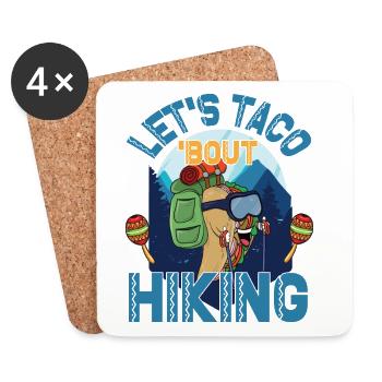 Let's Taco 'Bout Hiking - Untersetzer (4er-Set) - Weiß - Vorne