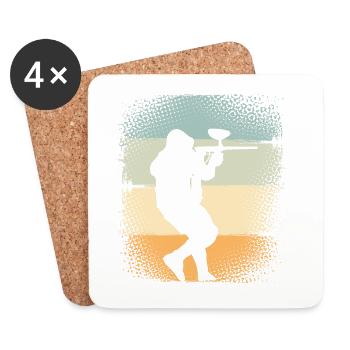 Paintball - Coasters (set of 4) - white - Front