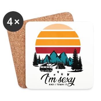 Je suis sexy et je l’aime - Dessous de verre (lot de 4) - blanc - Devant