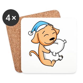 Dog Baby - Coasters (set of 4) - white - Front