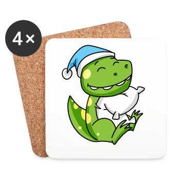 Dinosaur Baby - Coasters (set of 4) - white - Front