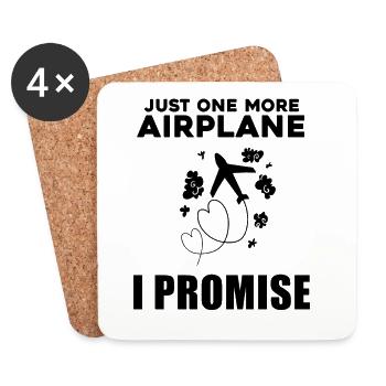 Cadeau de pilote d’avion - Dessous de verre (lot de 4) - blanc - Devant