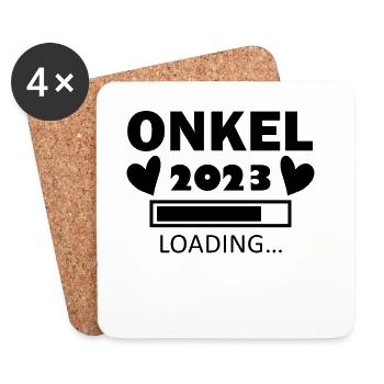 Onkel 2023 Loading - Untersetzer (4er-Set) - Weiß - Vorne