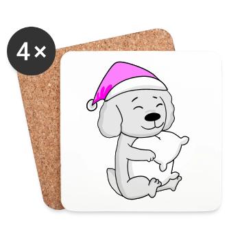Dog dog breed Malteser - Coasters (set of 4) - white - Front