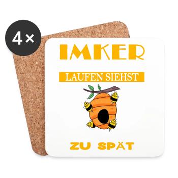 Imker Imkerei Honig Bienen - Untersetzer (4er-Set) - Weiß - Vorne