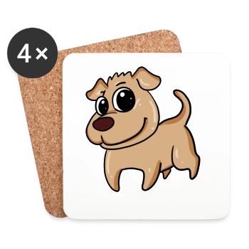 Cute dog - Coasters (set of 4) - white - Front