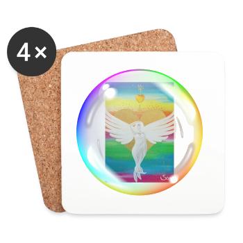 Rainbow Angel of Love Sonja Ariel von Staden - Coasters (set of 4) - white - Front