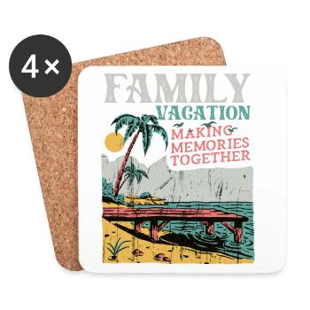 Family Vacation Making Memories Together - Untersetzer (4er-Set) - Weiß - Vorne