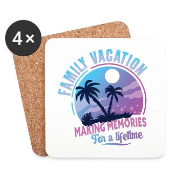 Family Vacation Making Memories Lifetime - Untersetzer (4er-Set) - Weiß - Vorne