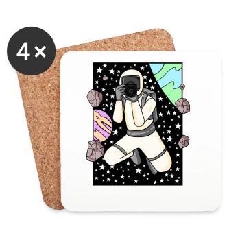 Photographie de photographe d’astronaute - Dessous de verre (lot de 4) - blanc - Devant