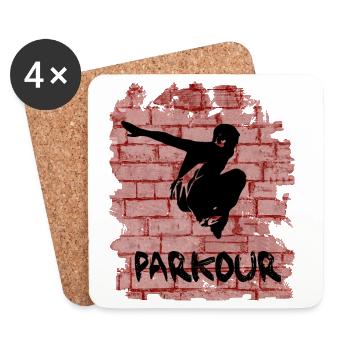 Parkour - Dessous de verre (lot de 4) - blanc - Devant
