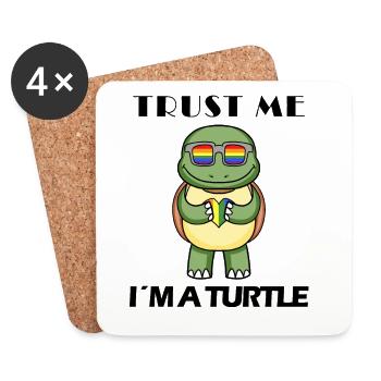 Turtle - Coasters (set of 4) - white - Front