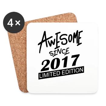 2017 - Vintage 2017 - Coasters (set of 4) - white - Front