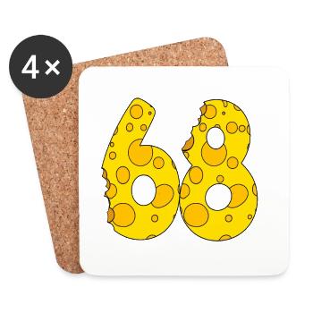 68 years old - 68th birthday gift - 1968 - Coasters (set of 4) - white - Front