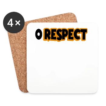 Null Respect Street Typography - Coasters (set of 4) - white - Front