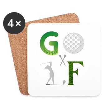 Golf - Golf Lovers - Untersetzer (4er-Set) - Weiß - Vorne