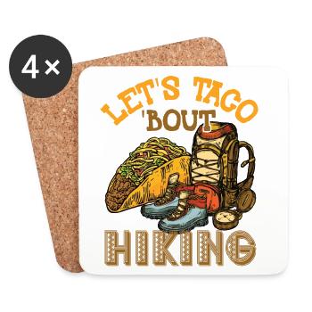 Let's Taco 'Bout Hiking - Untersetzer (4er-Set) - Weiß - Vorne