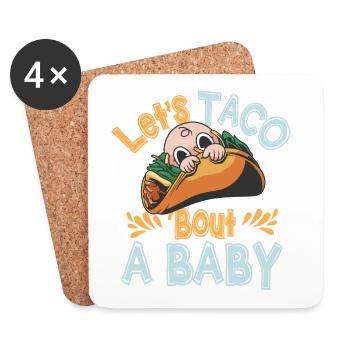 Let’s Taco Bout A Party Taco Birthday - Dessous de verre (lot de 4) - blanc - Devant