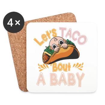 Let’s Taco Bout A Party Taco Birthday - Dessous de verre (lot de 4) - blanc - Devant