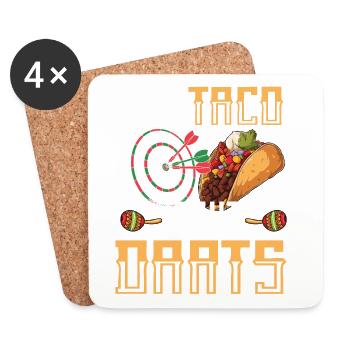 Let's Taco Bout Darts Funny Darts Memes - Coasters (set of 4) - white - Front