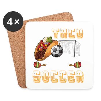 Let's Taco Bout Football Coach Funny - Coasters (set of 4) - white - Front