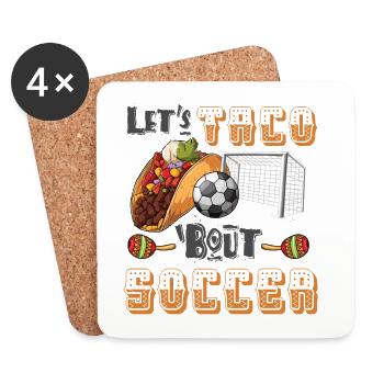 Let's Taco Bout Football Coach Funny - Coasters (set of 4) - white - Front