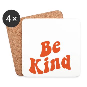Dude Be Kind No Bullying - Untersetzer (4er-Set) - Weiß - Vorne