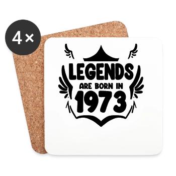 1973 - Né en 1973 - Dessous de verre (lot de 4) - blanc - Devant