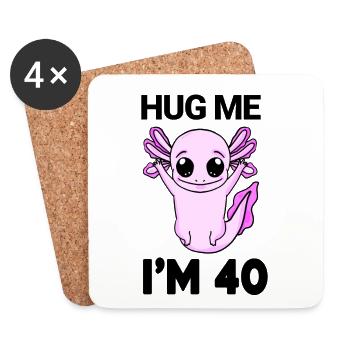 40 birthday - 40 years - hug - Coasters (set of 4) - white - Front