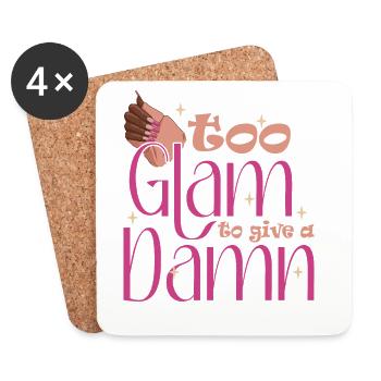 Trop glamour pour donner un sacré créateur d’ongles - Dessous de verre (lot de 4) - blanc - Devant