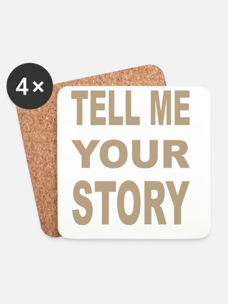 TELL ME YOUR STORY - Untersetzer (4er-Set) - Weiß