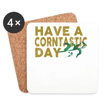 Have a corntastic day - Coasters (set of 4) - white - Front