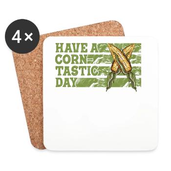 Have a corntastic day - Coasters (set of 4) - white - Front