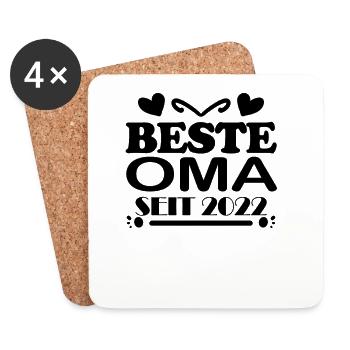 Beste Oma seit 2022 - Untersetzer (4er-Set) - Weiß - Vorne