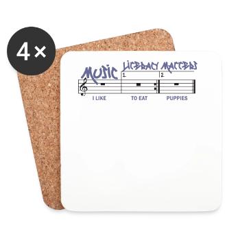 Music Literacy Matters - Coasters (set of 4) - white - Front