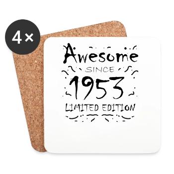 1953 - Born 1953 - Fantastic since 1953 - Coasters (set of 4) - white - Front