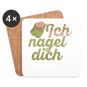 Ich Nagel Dich Nageldesignerin - Untersetzer (4er-Set) - Weiß - Vorne